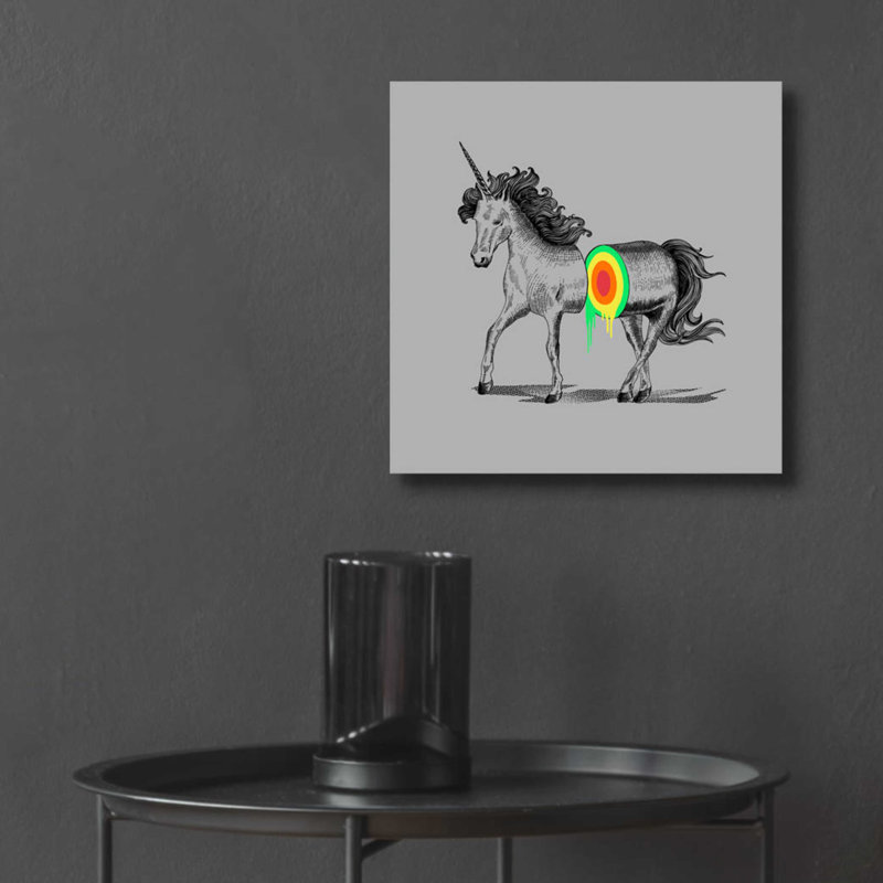 «Unicore» par Rachel Caldwell, H 12 po x l 12 po x P 0,13 po