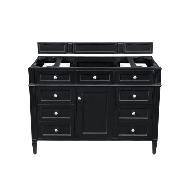Brittany 48'' W Single Bathroom Vanity Base, Black Onyx
