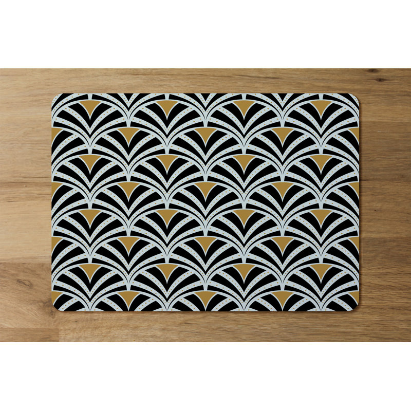 Yancy Polyester-Coated Hardboard Geometric Rectangle Placemat