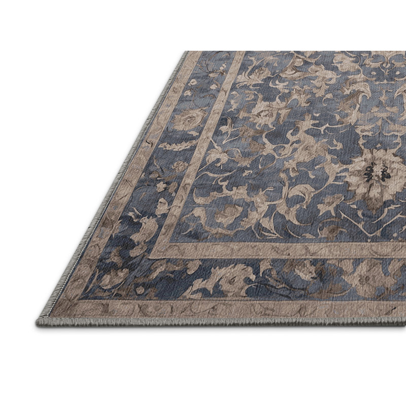 Tapis gris lavable à la machine, Rectangle 4 pi x 6 pi