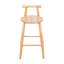 Ensemble de 2 tabourets d'intérieur en bois d'hévéa naturel, idéal pour les bars à la maison, les îlots de cuisine, les cafés et les bars avec confort et style