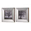 Cadres photo 15 x 15 po argentés réfléchissants, S / 2, style rétro: miroir avec taches pour art et impression