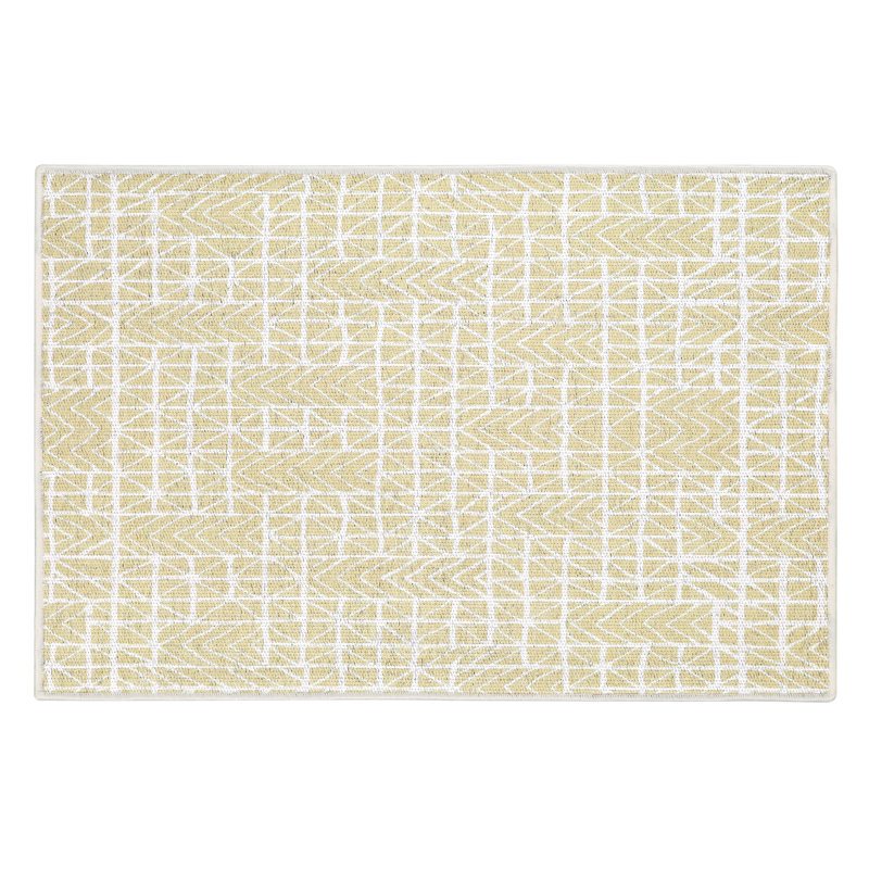 Tapis de cuisine Higinio, Beige