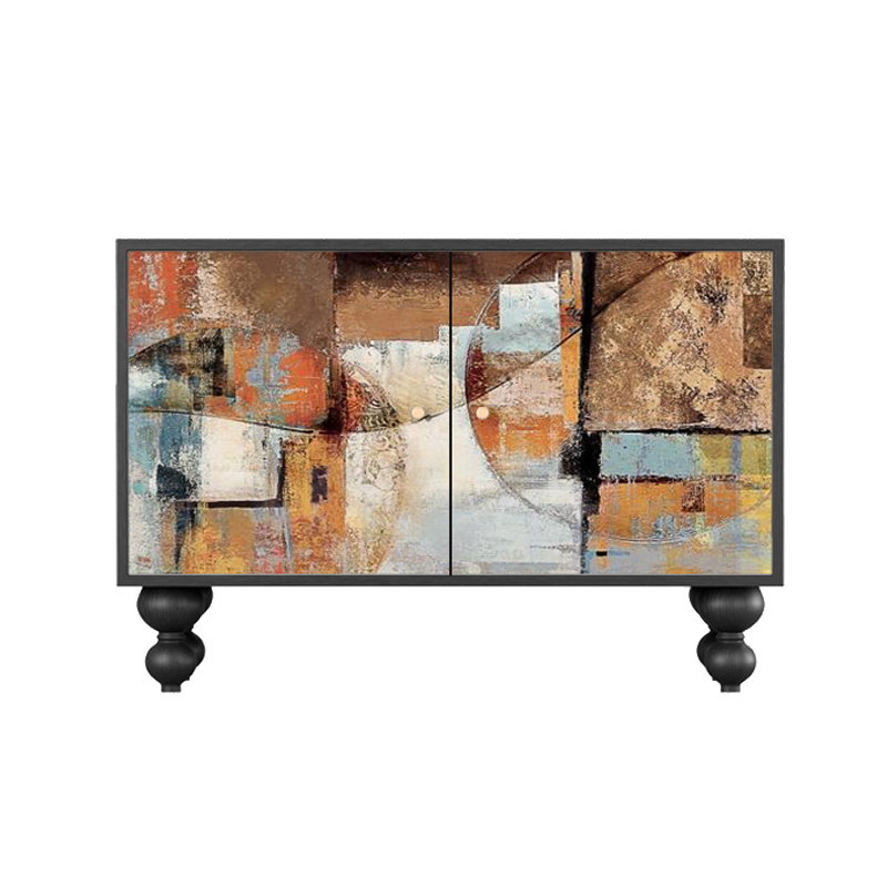 Cabinet français à motifs d'art abstrait français