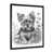 Impression noire sur toile encadrée sélectionné