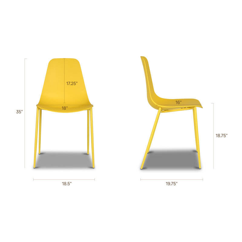 Chaise de salle à manger Isla , Jaune soleil levant