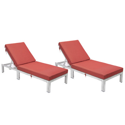 Chelsea Single Chaise with Cushions by LeisureMod