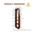 Tablette de rangement coulissante en bois à 7 niveaux avec tablette coulissante inférieure et garde-manger coulissant pour espaces étroits