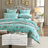  800TC 100% Egyptian Cotton Duvet Cover Set，3pcs Vintage Cyan Paisley Floral Bedding Set, Breathable And Skin-friendly, Aesthetic Botanical Pattern for Bedroom Guest Room All Seasons-121118222-101674814