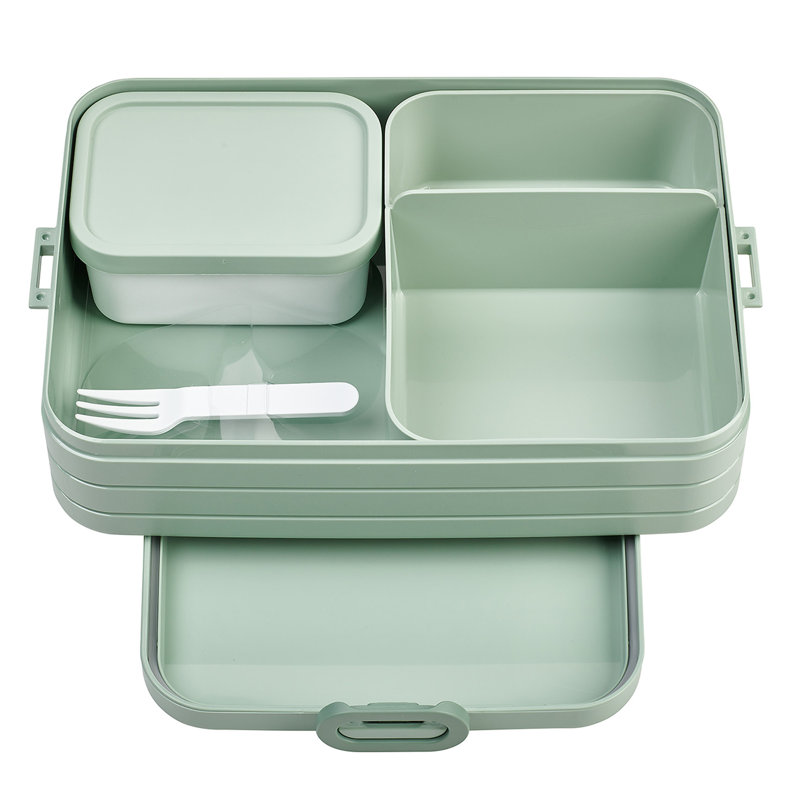 Take a Break Plastic Bento Lunch Box Large - Nordic Blue, Sage