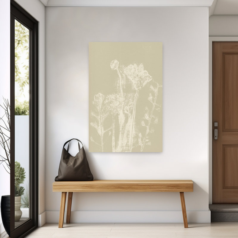 Contemporary Art Abstract Contemporary Minimalist Nature Flower Art by Dina Dankers - Wrapped Canvas Print