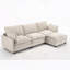 Canapé modulaire rembourré 3 places avec repose-pieds
