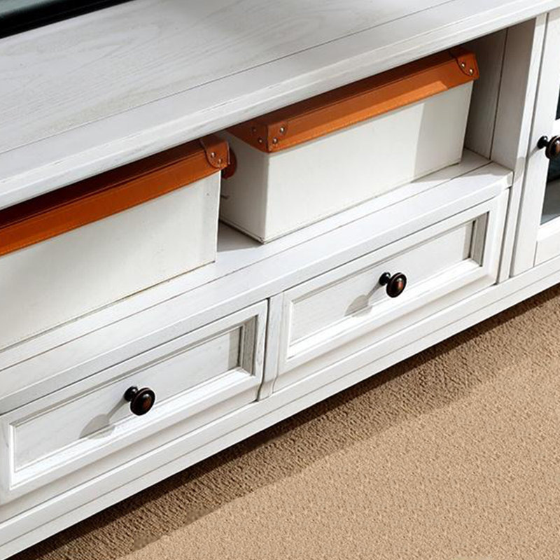 White simple style TV cabinet, 70.87"