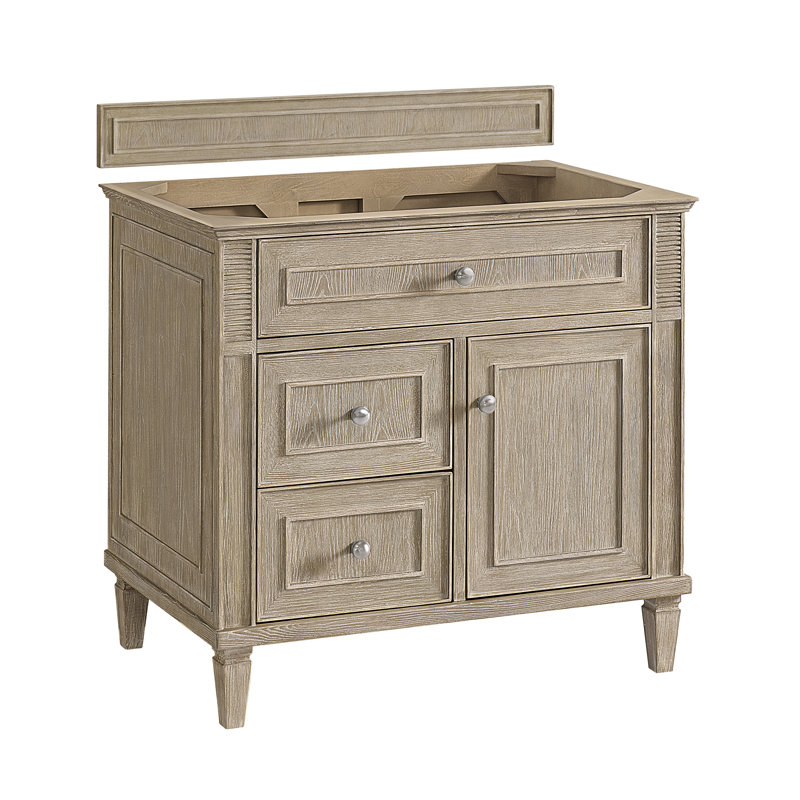 Lorelai 36'' W Single Bathroom Vanity Base, Whitewashed Oak