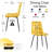 Mid Century Modern Yellow Velvet Dining Chairs Set Of 2 For Kitchen, Living Room-1463746867-1456824776