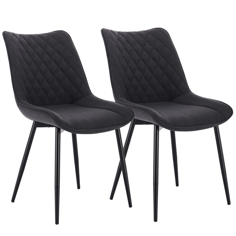 Zuri Upholstered Dining Chair, Dark Grey