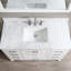 Ensemble de meuble-lavabo simple et moderne de 48 po avec comptoir et dosseret en marbre de Carrare italien Covin, entièrement assemblé Covin-117300916-117300915