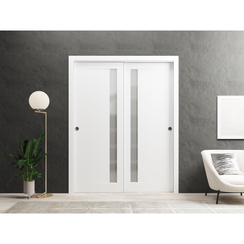 Portes coulissantes en verre givré Planum, 60 po x 80 po
