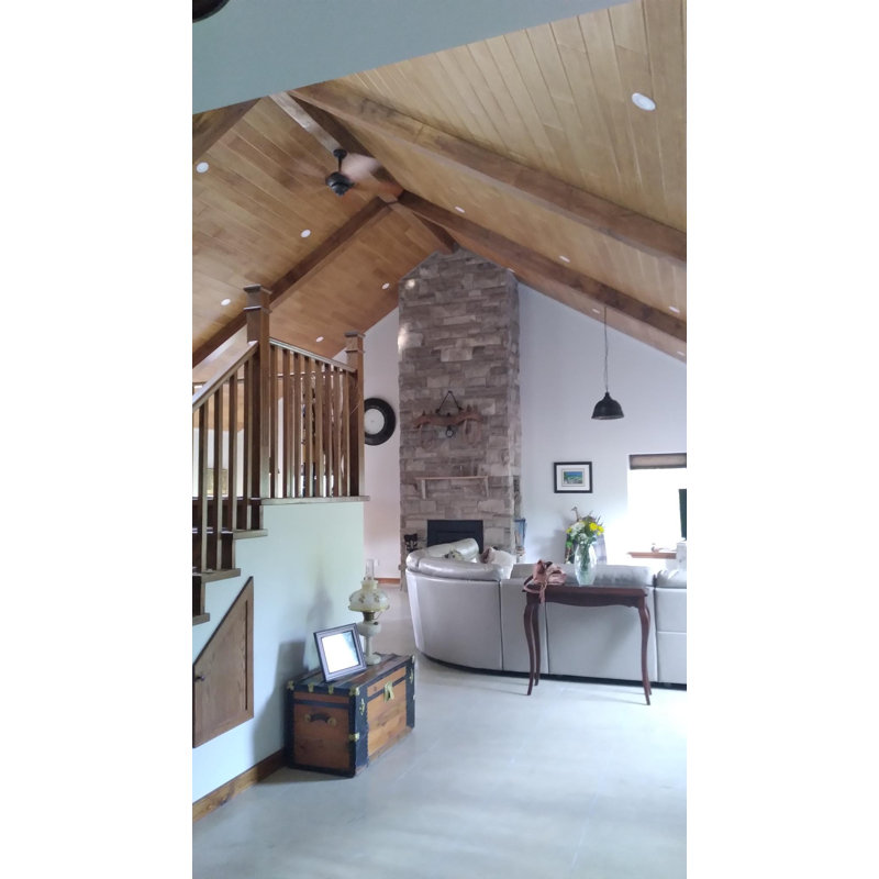 Glue Up Styrofoam Ceiling Planks For a Stunning Shiplap look with easy installation, Pack of 24