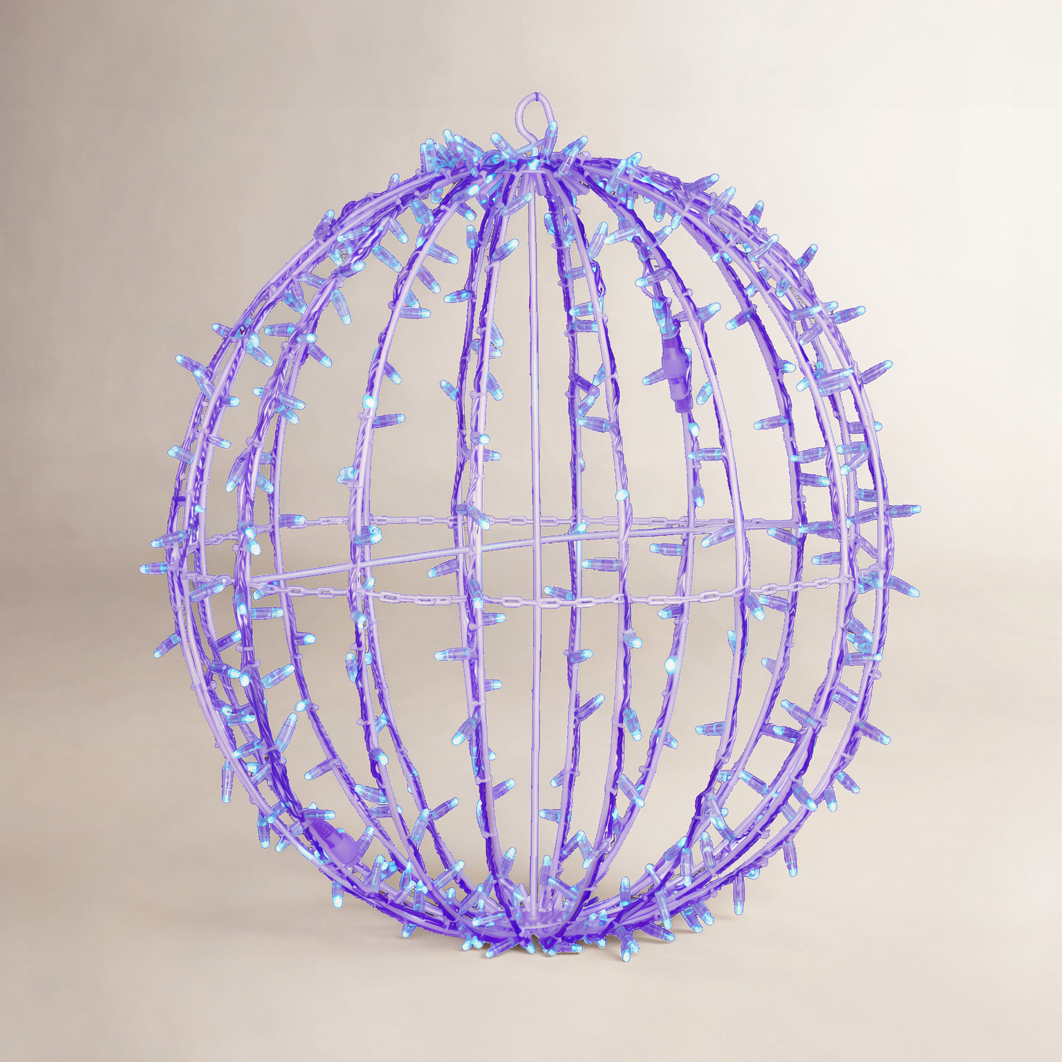 30" Fold-Flat Blue LED Hanging Sphere