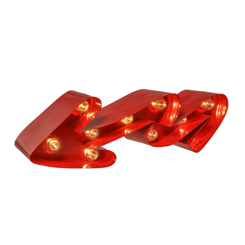 Metal Novelty Lamp, Red