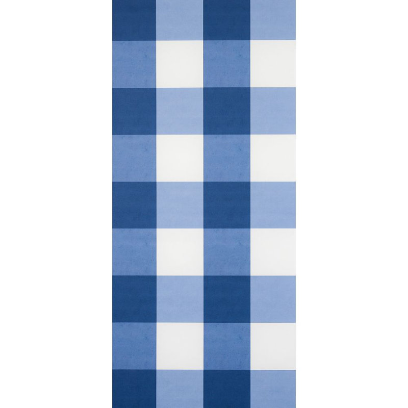 Grand papier peint à carreaux Willa, Bleu marine