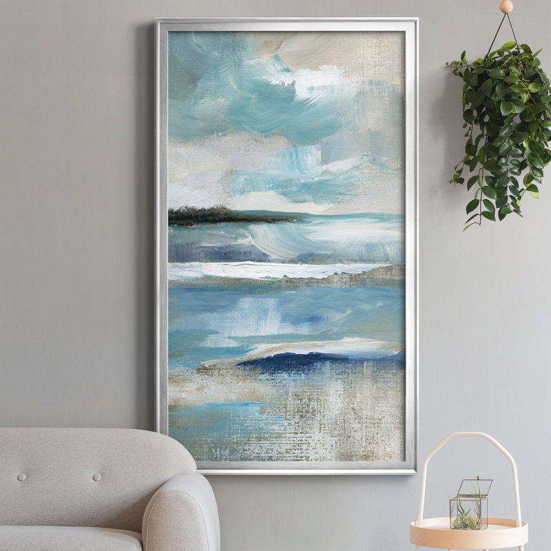 «Distant Drama I», reproduction d'art sur toile encadrée, H 22,5 po x l 42,5 po x P 1,5 po, Argent