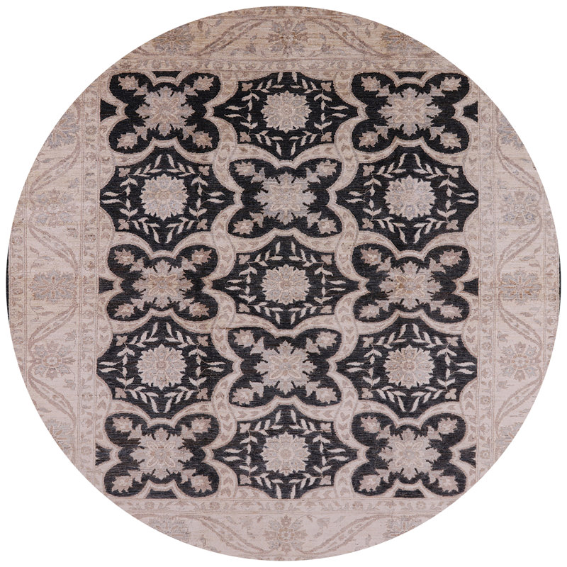 Tapis brun / beige Tecoma, Rond 8 pi