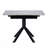 Modern Rectangular Dining Table Light Gray Painted Mdf Top Sturdy Geometric Metal Legs