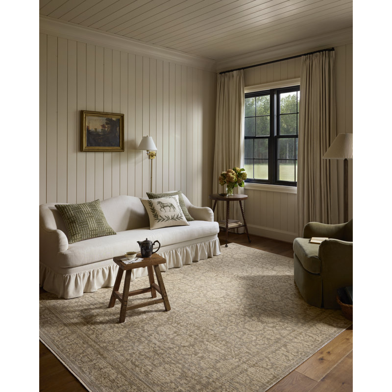 Chris Loves Julia x Loloi Miriam Slate / Natural Area Rug, 9'-3" x 12'-8"