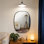 24x32 in  Metal Framed Oval Vanity Bathrrom Mirror for Wall