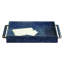 Double Handle Serving Tray-Blue Wash