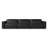 Hamall Valencia Nathan Full Aniline Leather Modular Sofa With Down Feather, Three Seats, Black Color