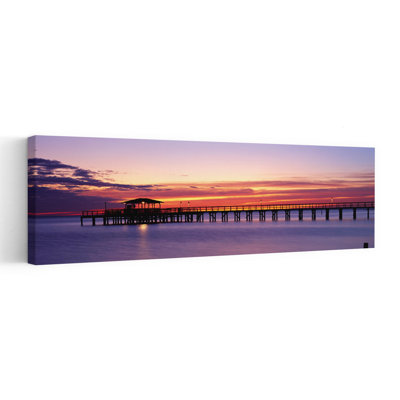 Coucher de soleil, art mural Pier