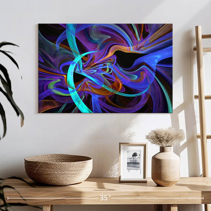 Avery Neon Vortex Abstract, 16" H x 24" W