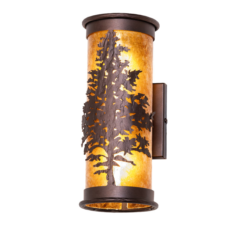 2 - Light Armed Sconce, 12" H x 5" W x 5.75" D, Mahogany Bronze, 60