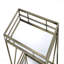 Chariot de service en miroir et finition or antique