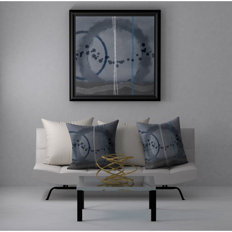 Abstract Reversible Throw Pillow, 24" x 24"