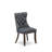 3 Piece Dining Room Furniture Set Includes a Square Solid Wood Table and 2 Polyester Fabric Parson Kitchen Chairs, Antique Walnut-91898348