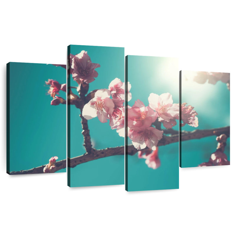 Harnek Shimmering Sakura Flowers, 22'' H x 36'' W