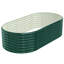 8 pots de plantation ovales en acier galvanisé emboîtables 8 × 4 × 2FT