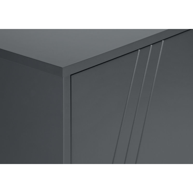 Support pour tablette de 60 po en stratifié gris et métal noir