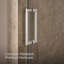 Porte de douche pivotante H 76 po avec verre épais 5/16 po-115312548