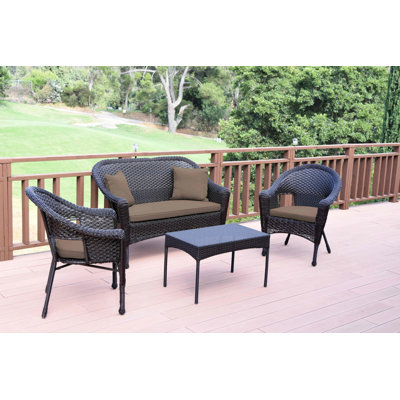 Yamada 4 - Person Patio Conversation Set with Cushions
