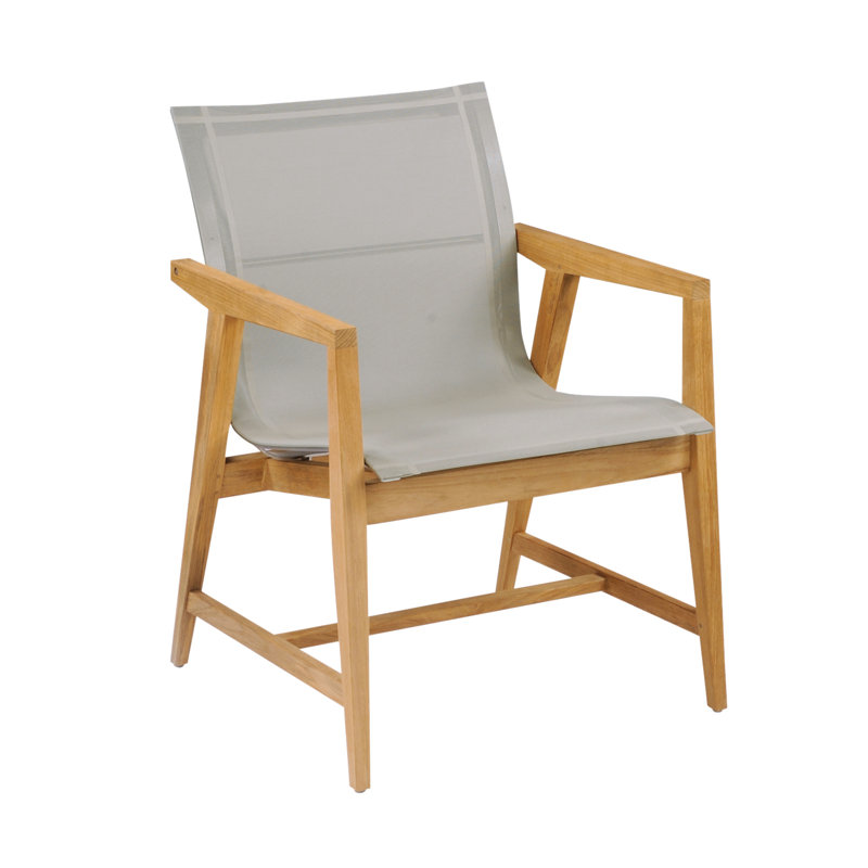 Marin Outdoor Dining Armchair, Canvas Taupe Sunbrella® Canvas