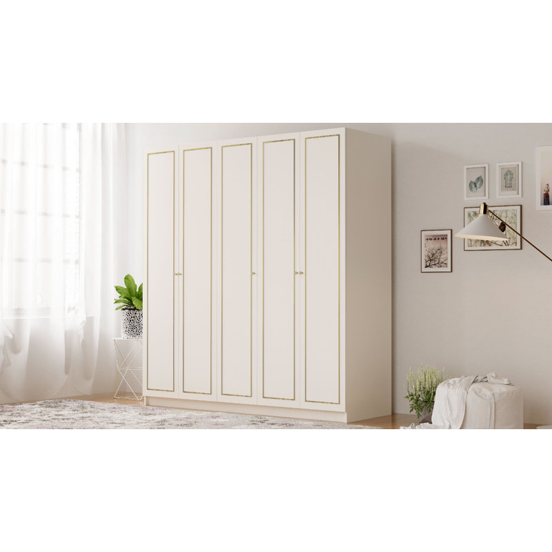 Valles 5 Door Manufactured Wood Wardrobe