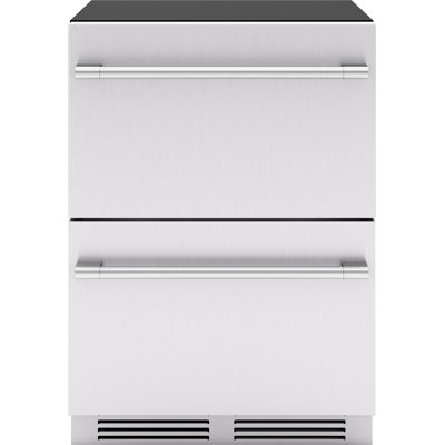 Zephyr Presrv 24"" Stainless Steel Built-In Dual Zone Mini Refrigerator Drawers -  PRRD24C2AS