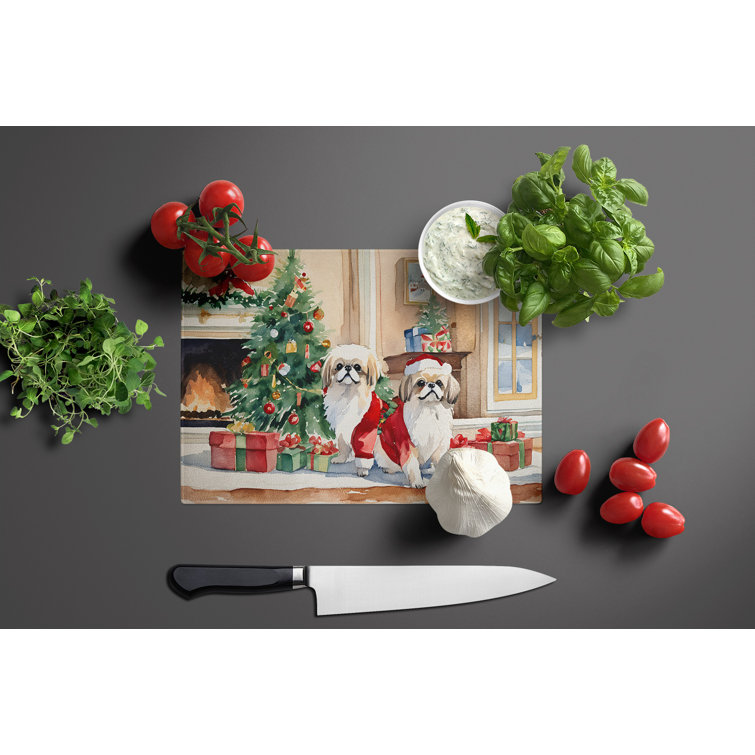 Christmas Cutting Board Glass Cutting Board Kitchen Decor 