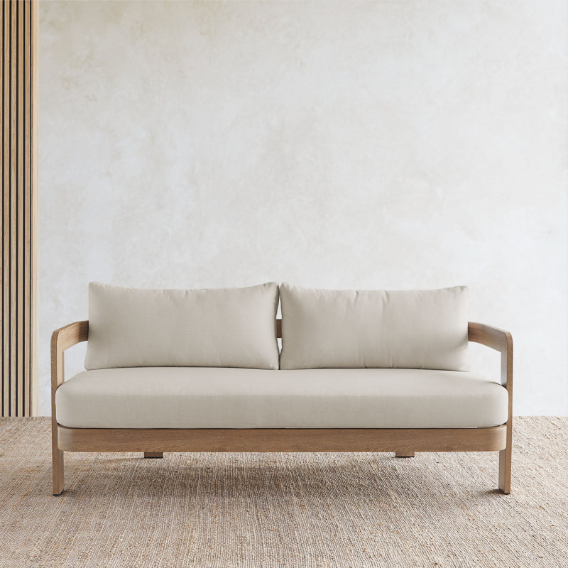 Arlo 3-Seat Metal Outdoor Patio Couch with Cushions by Real Flame
