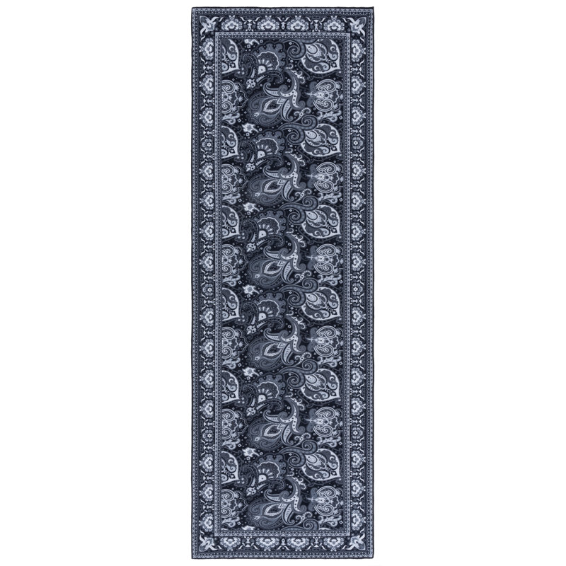 Tapis cachemire lavable à la machine Cartrell, Tapis de couloir 2 pi 6 po x 8 pi